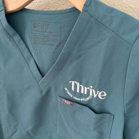 FIGS Teal Scrubs Top Size Small - Picture 2 of 4